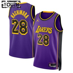 Dres Los Angeles Lakers Rui Hachimura 28 Jordan 2022-23 Statement Edition Ljubičasta Swingman - Dječji